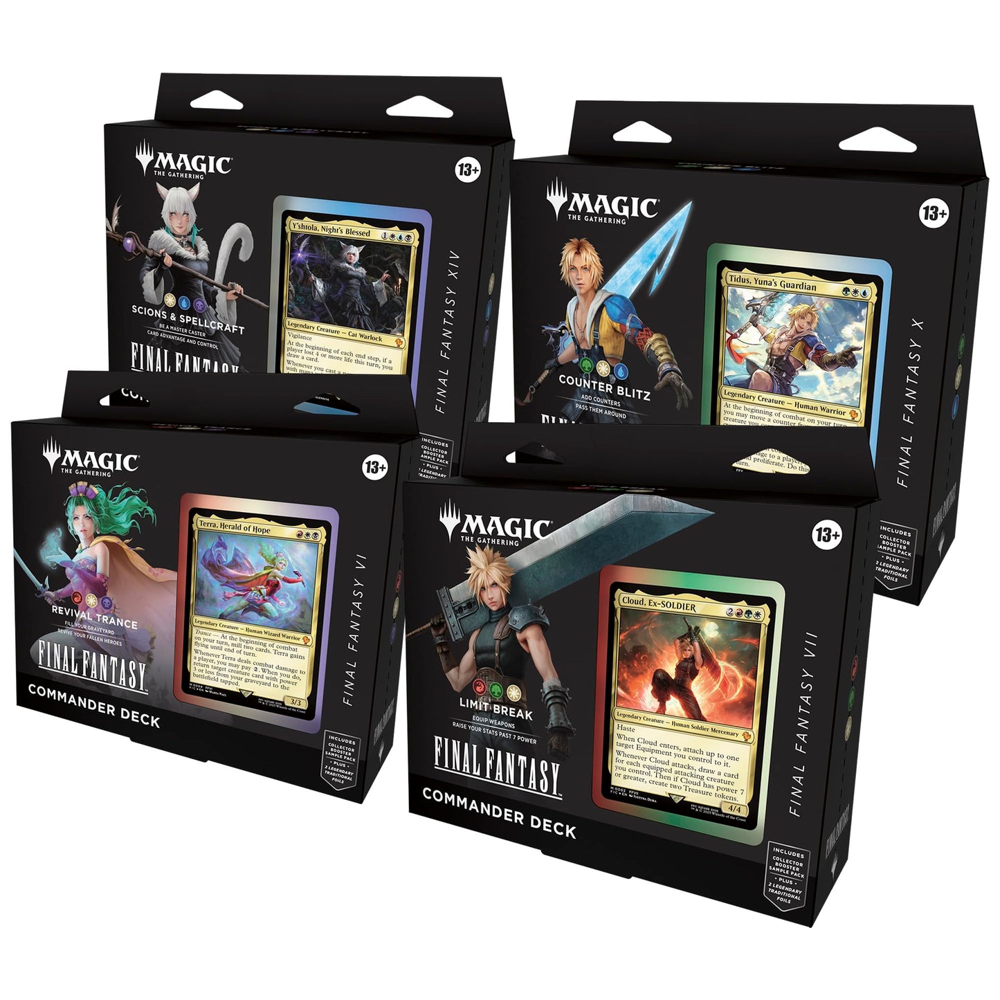 Magic: The Gathering - Final Fantasy Commander Deck (Full Set of 4)