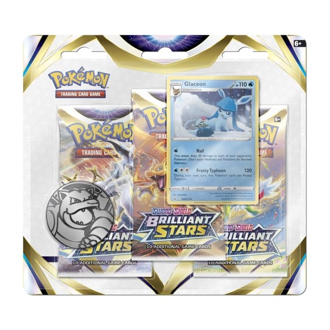 Brilliant Stars 3 Pack Blister + Glaceon Promo