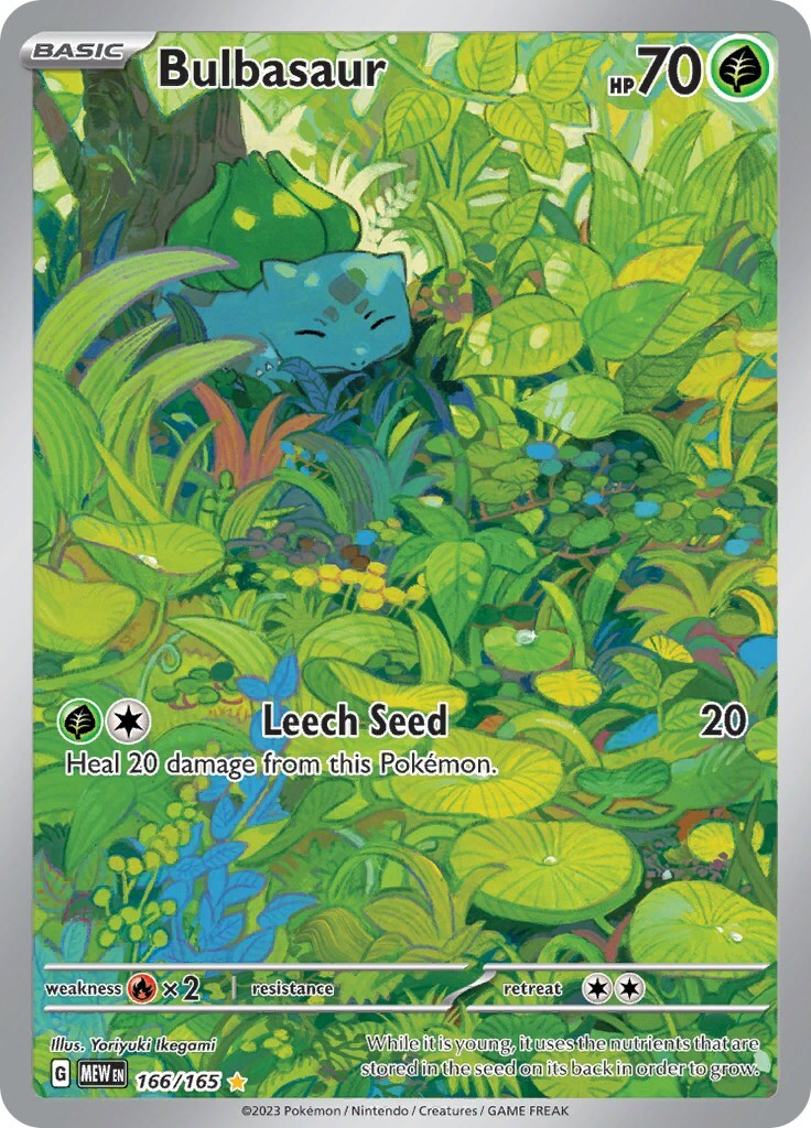 Pokemon TCG - S&V 151 - 166/165 Bulbasaur - Illustration Rare - NM/M #2