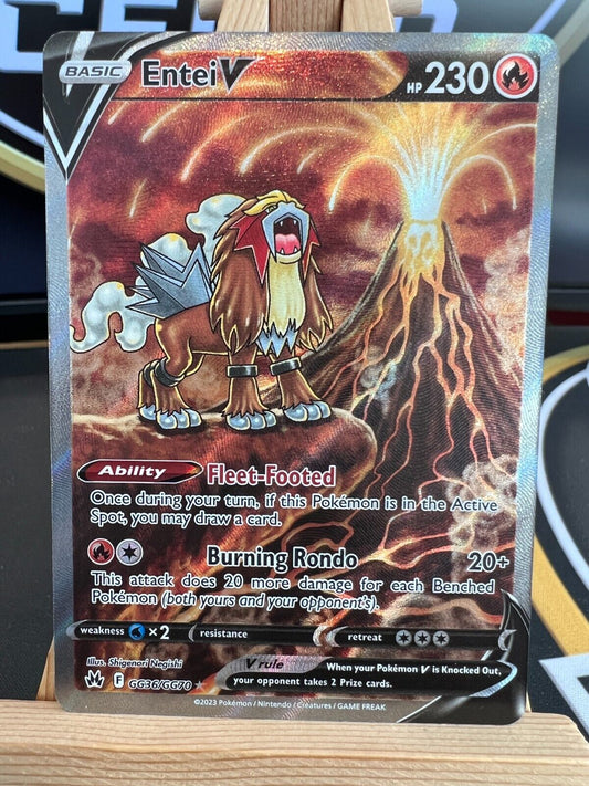 Pokemon Crown Zenith - GG36/GG70 Entei V - Full Art Ultra Rare - NM/M #2