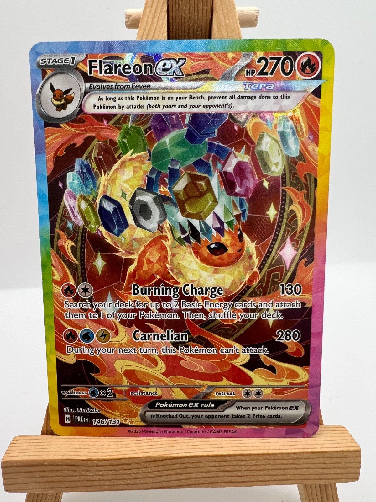 Pokemon Prismatic Evolutions - 146/131 Flareon - Special Illustration Rare - NM