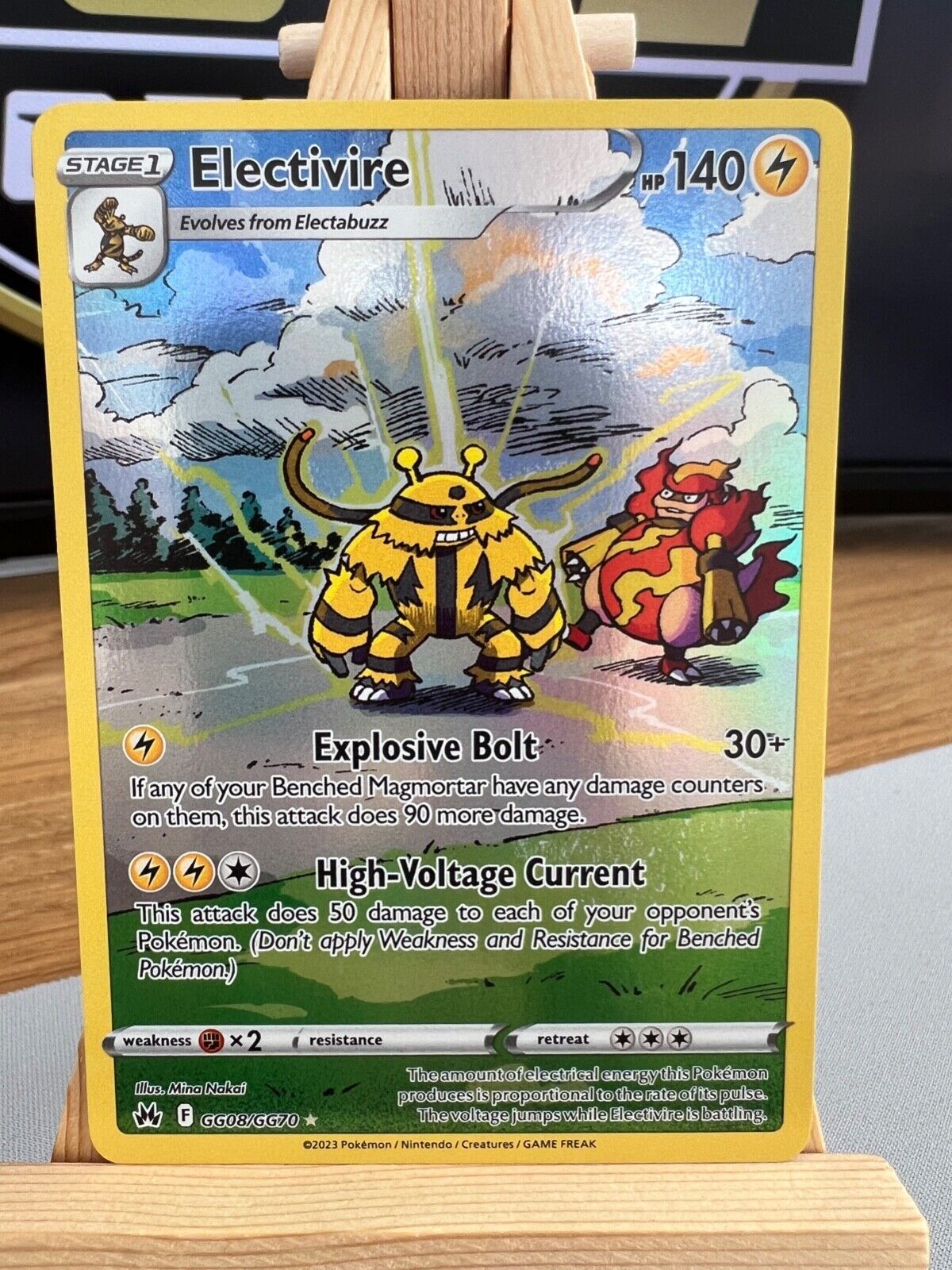 Pokemon Crown Zenith - GG08/GG70 Electivire - Holo Rare - NM/M