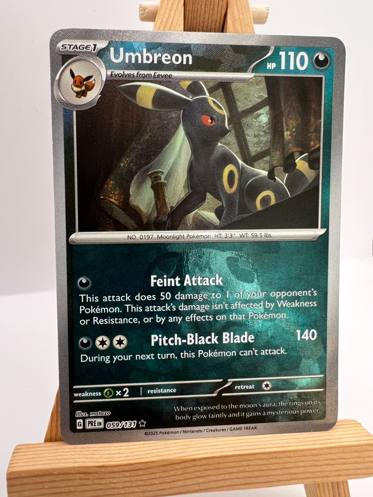 Pokemon Prismatic Evolutions - 059/131 Umbreon - Master Ball Reverse Holo - NM/M