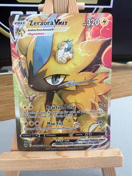 Pokemon Crown Zenith - GG42/GG70 Zeraora VMAX - Holo Rare - NM/M