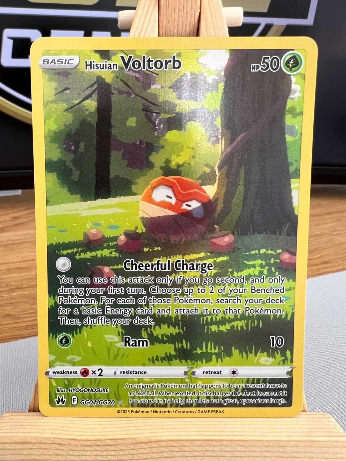 Pokemon Crown Zenith - GG01/GG70 Hisuian Voltorb - Holo Rare - NM/M