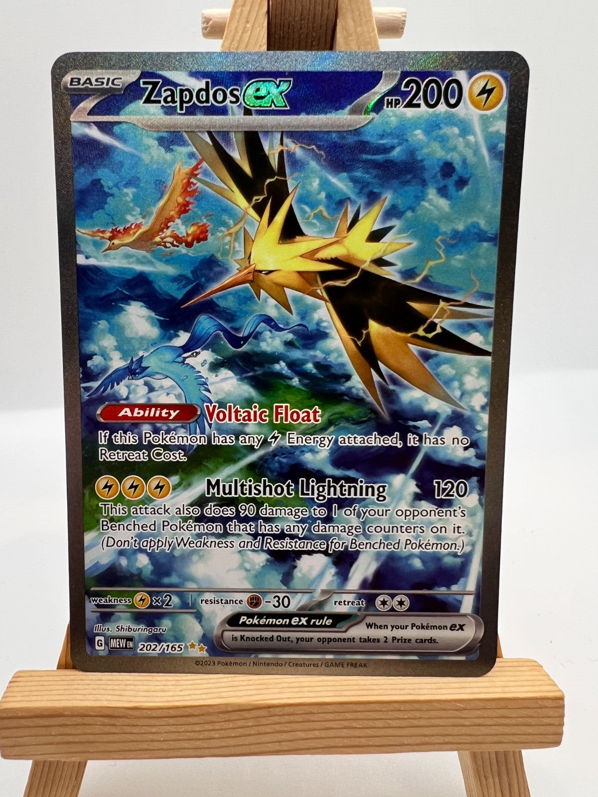 Pokemon TCG - S&V 151 - 202/165 Zapdos ex - Special Illustration Rare - NM/M