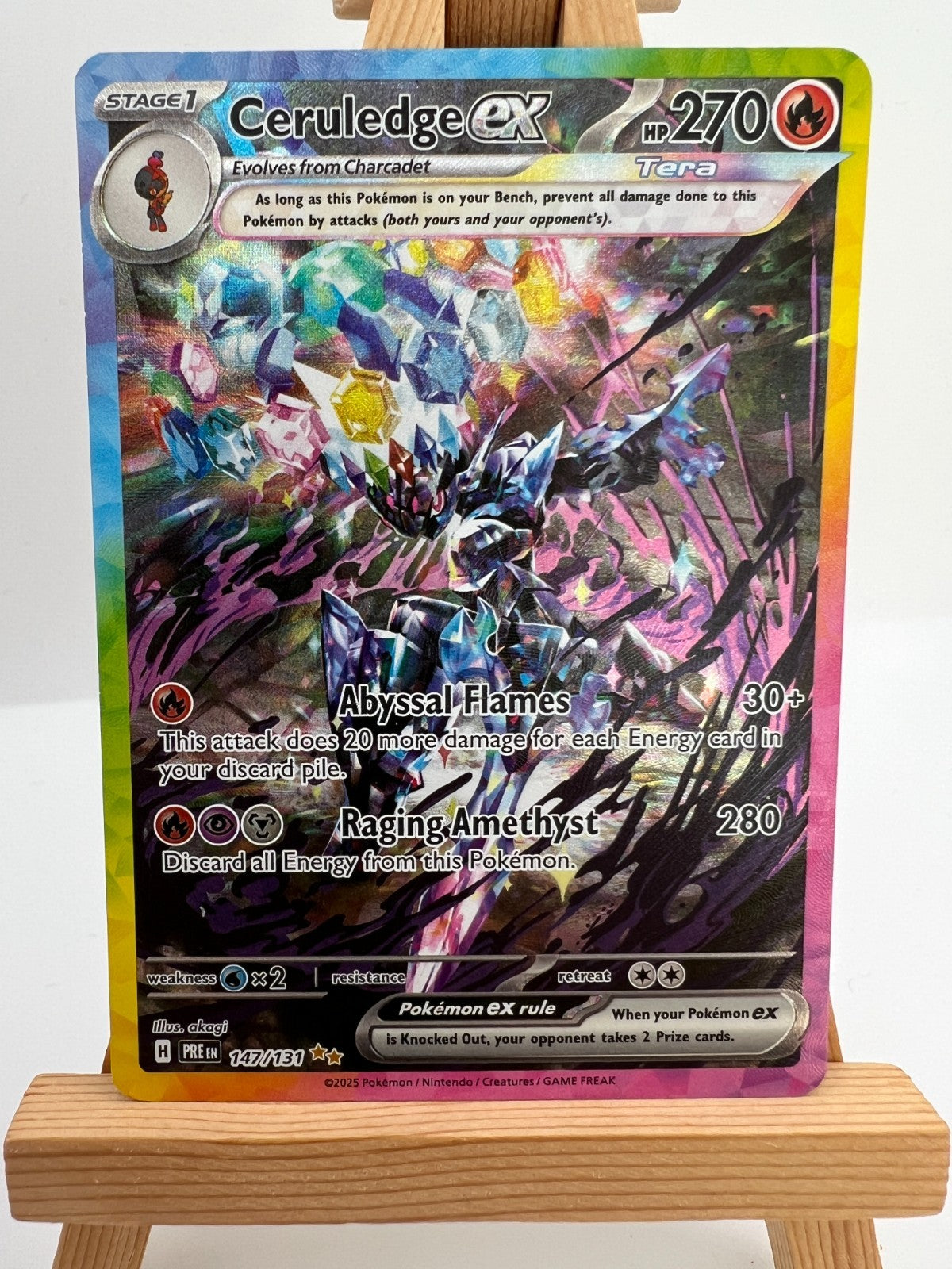 Pokemon Prismatic Evolutions - 147/131 Ceruledge ex - SIR - NM/M