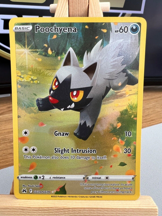 Pokemon Crown Zenith - GG33/GG70 Poochyena - Holo Rare - NM/M