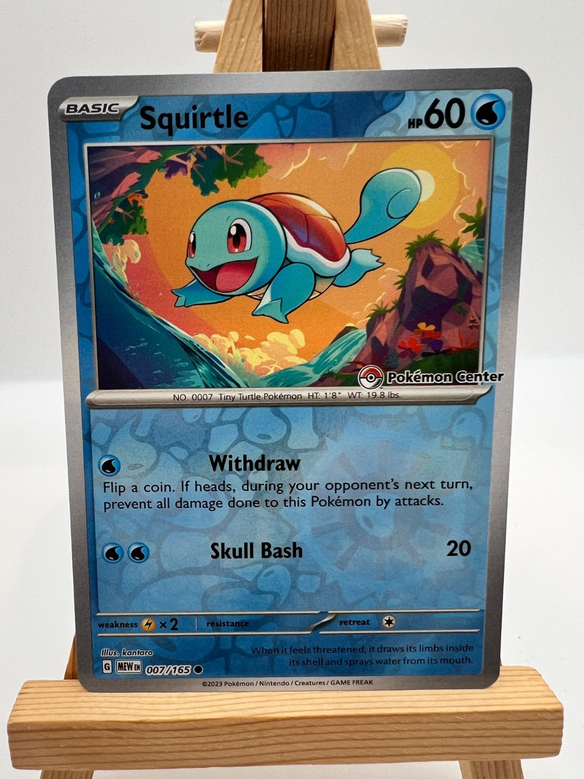 Pokemon TCG - S&V 151 - 007/165 Squirtle - Pokemon Center Stamped Promo - NM/M