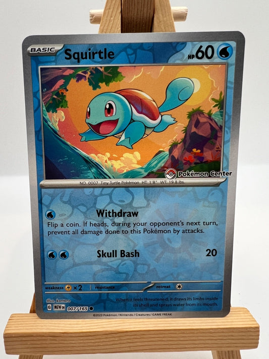 Pokemon TCG - S&V 151 - 007/165 Squirtle - Pokemon Center Stamped Promo - NM/M