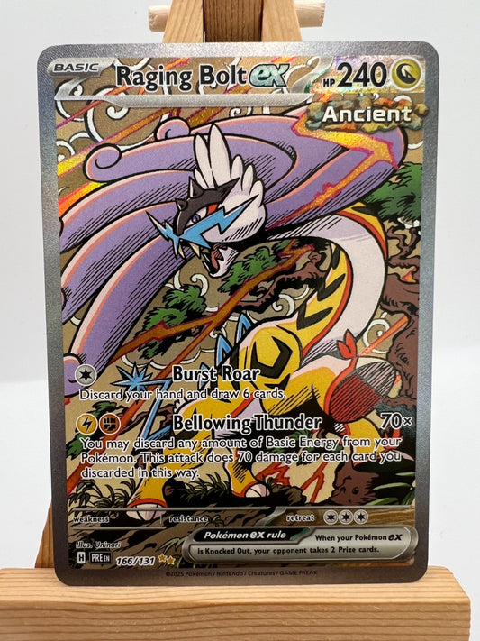 Pokemon Prismatic Evolutions - 166/131 Raging Bolt ex - SIR - NM/M