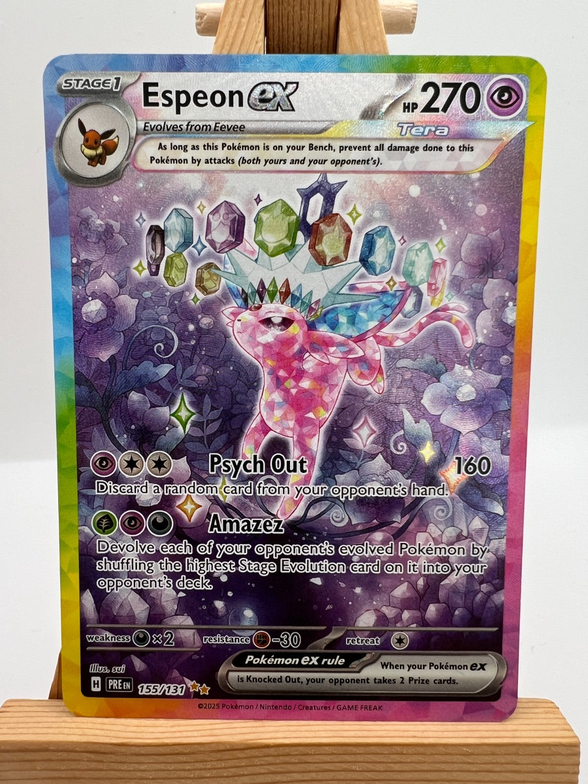 Pokemon Prismatic Evolutions - 155/131 Espeon - Special Illustration Rare - NM/M