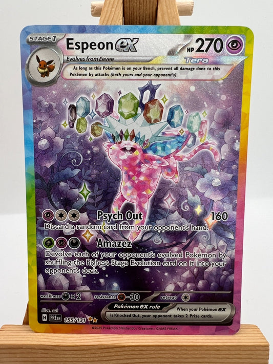 Pokemon Prismatic Evolutions - 155/131 Espeon - Special Illustration Rare - NM/M