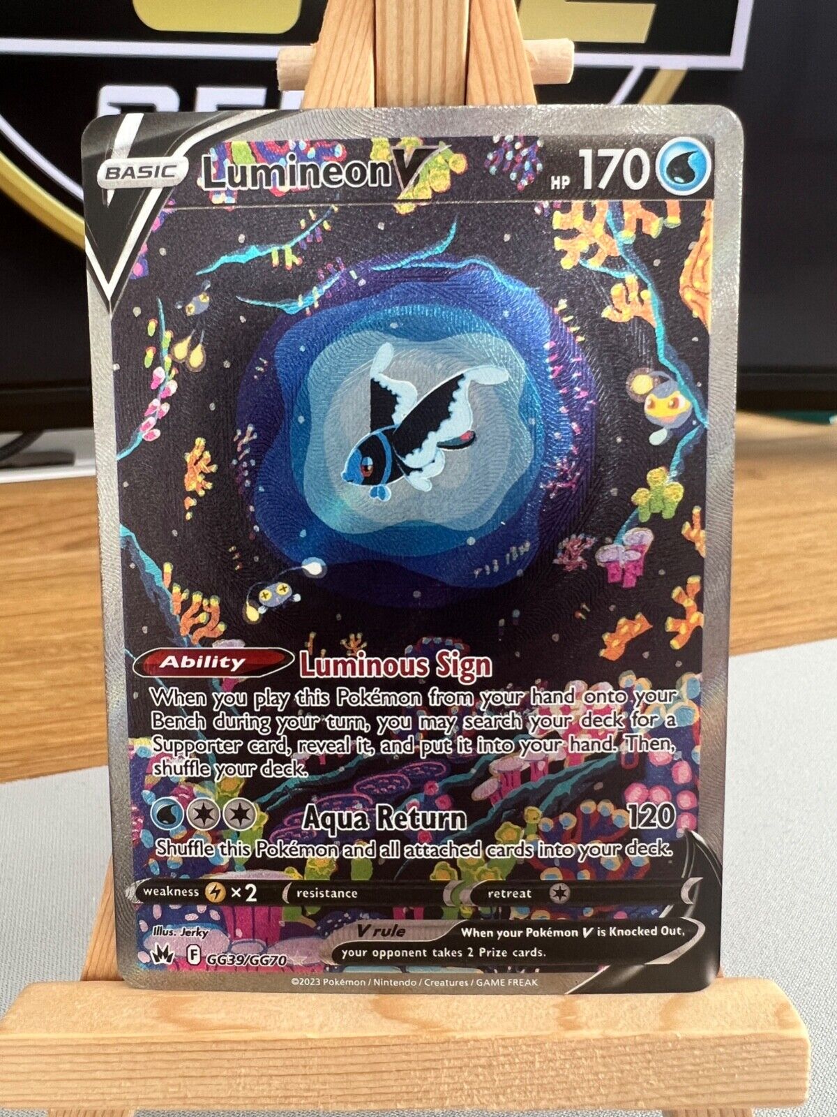 Pokemon Crown Zenith - GG39/GG70 Lumineon V - Holo Rare - NM/M