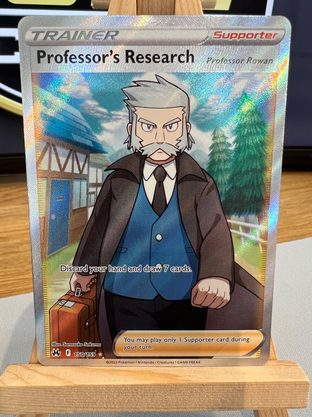 Pokemon Crown Zenith - 150/159 Professor's Research - Full Art Ultra Rare - NM/M