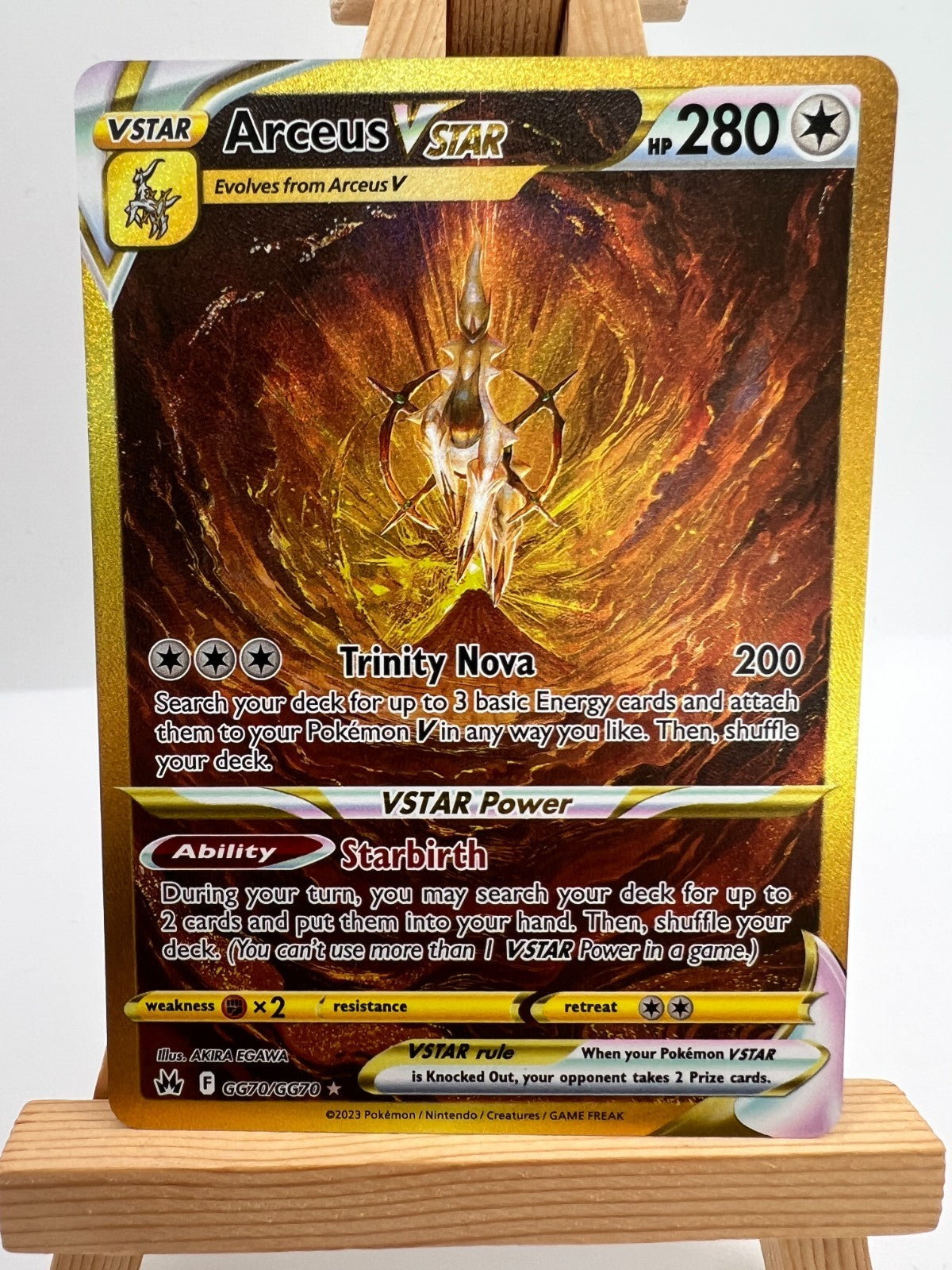Pokemon Crown Zenith - GG70/GG70 Arceus VSTAR - Hyper Rare - NM/M