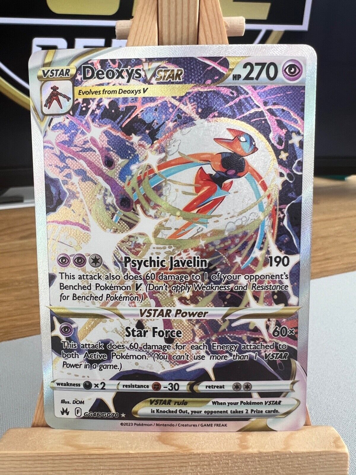 Pokemon Crown Zenith - GG46/GG70 Deoxys VSTAR - Holo Rare - NM/M