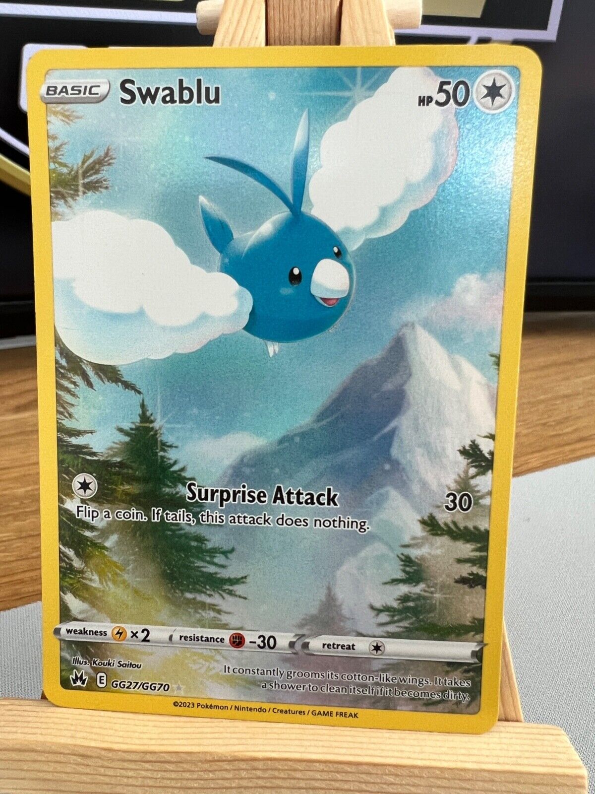 Pokemon Crown Zenith - GG27/GG70 Swablu - Holo Rare - NM/M