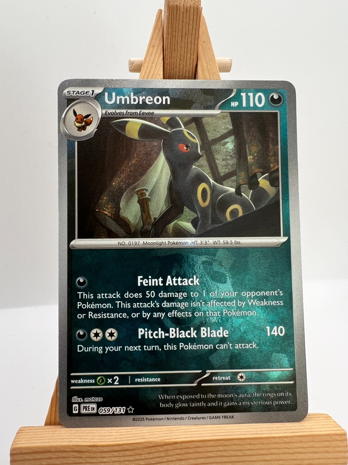 Pokemon Prismatic Evolutions - 059/131 Umbreon - Master Ball Reverse Holo - NM/M