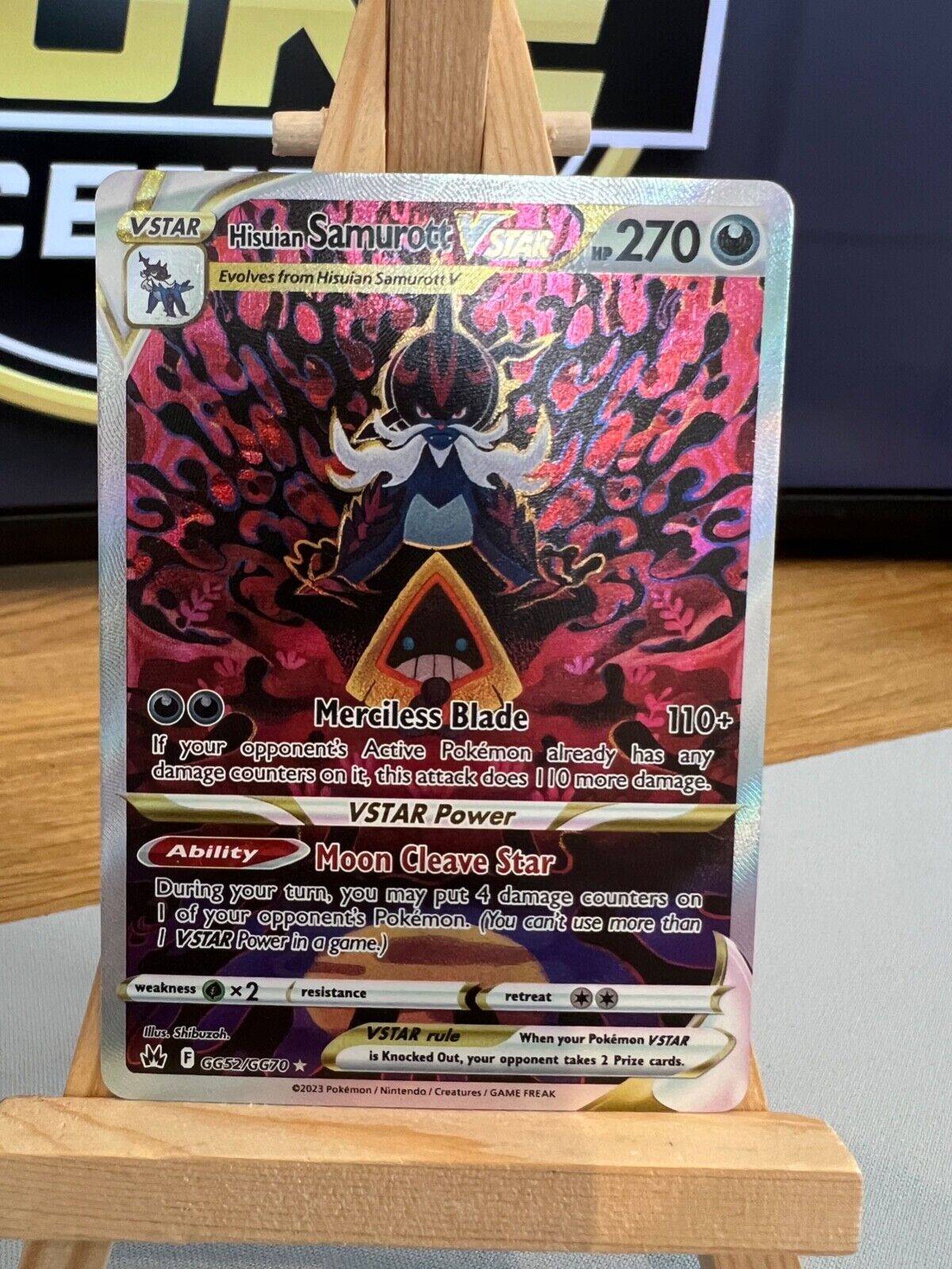 Pokemon Crown Zenith - GG52/GG70 Hisuian Samurott VSTAR - Holo Rare - NM/M