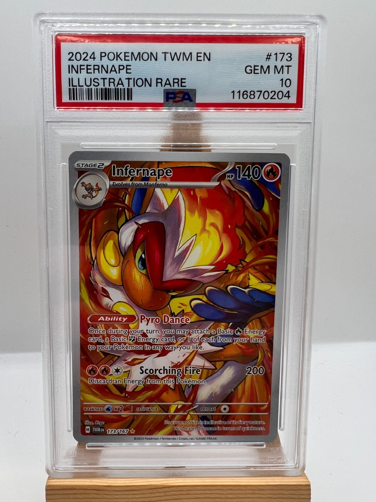 Pokemon Twilight Masquerade - 173/167 Infernape - Illustration Rare - PSA 10