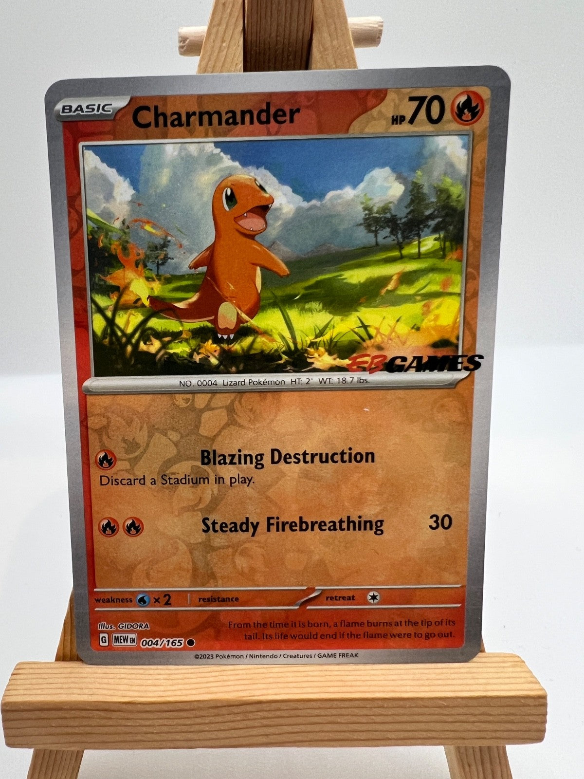 Pokemon TCG - S&V 151 - 004/165 Charmander - EB Games Stamped Promo - NM/M
