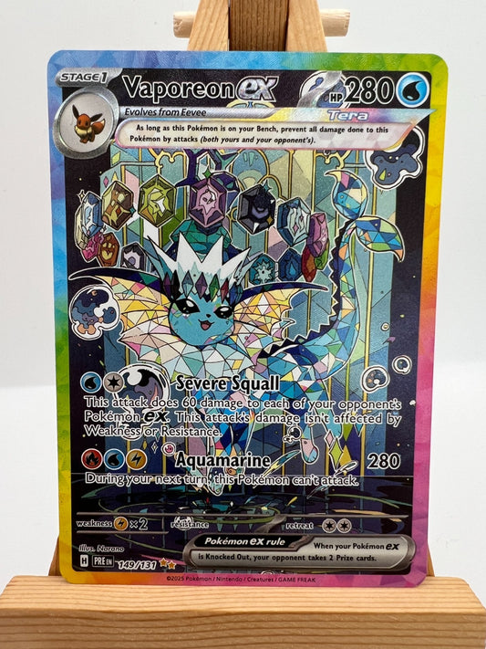 Pokemon Prismatic Evolutions - 149/131 Vaporeon - Special Illustration Rare - NM