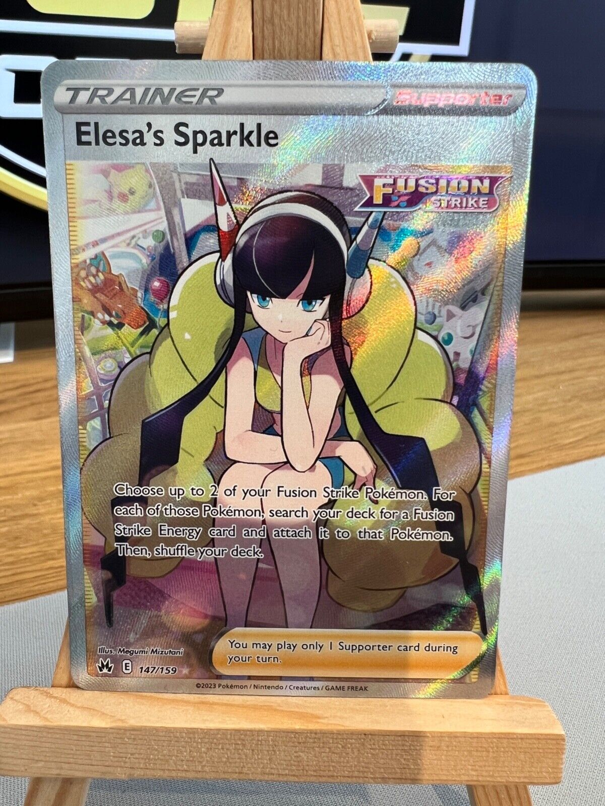 Pokemon Crown Zenith - 147/159 Elesa's Sparkle - Full Art Holo Rare - NM/M