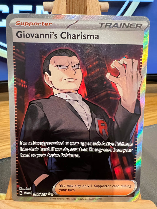 Pokémon TCG - S&V 151 - 197/165 Giovanni's Charisma - Ultra Rare - NM/M