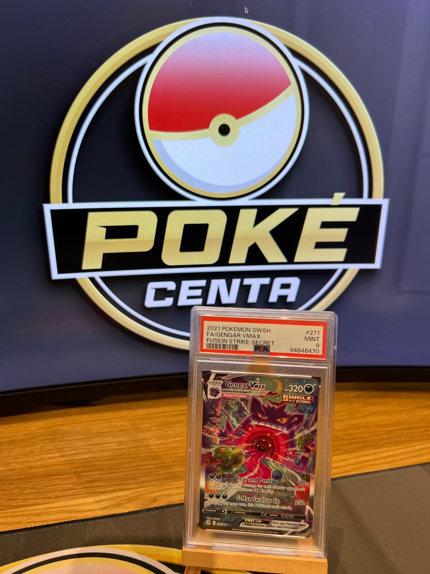 Pokémon TCG - Fusion Strike - 271/264 Gengar VMAX - Full Art Ultra Rare - PSA 9