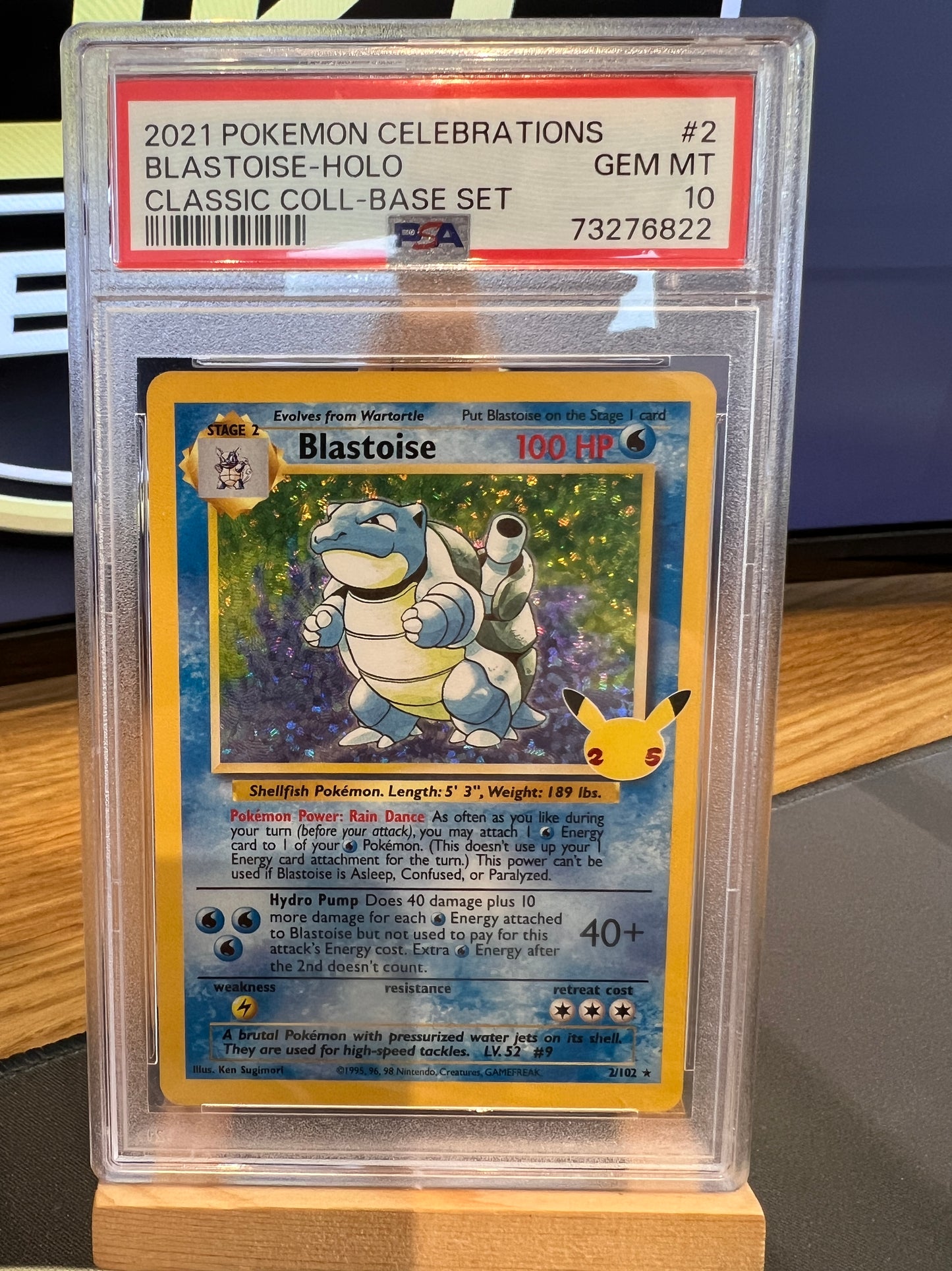 Pokémon TCG - Celebrations 25th Anniversary - 2/102 Blastoise - PSA 10