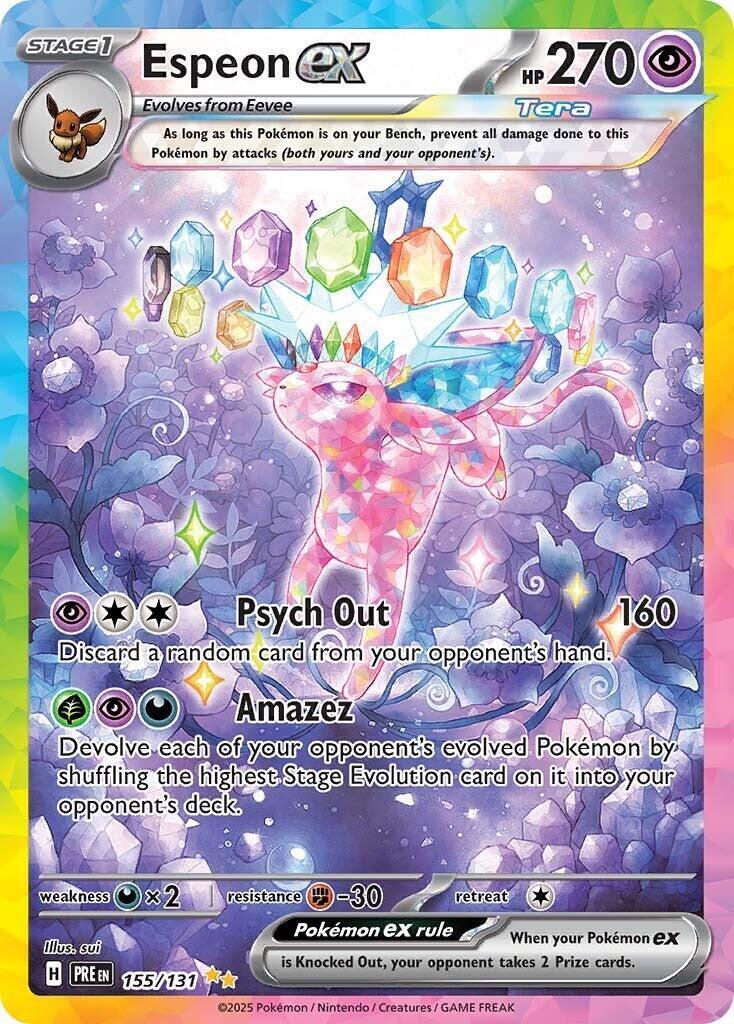 Pokemon Prismatic Evolutions - 155/131 Espeon - Special Illustration Rare - NM/M