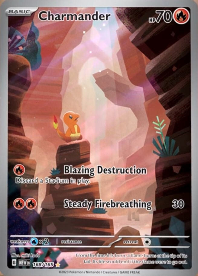 Pokemon TCG - S&V 151 - 168/165 Charmander - Illustration Rare - NM/M