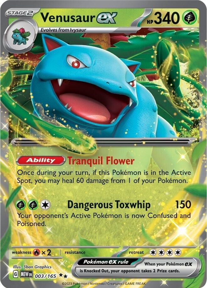 Pokemon TCG - S&V 151 - 003/165 Venusaur ex - Holo Double Rare - NM/M